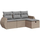  4-dijelni set vrtnih sofa s jastucima bež od poliratana | shoptok.hr