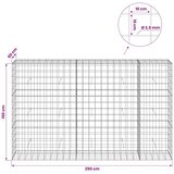  Gabion s žicom debljine 3 5 mm i mrežom 10x10 cm 250x50x150 cm - 50 cm 150 cm 250 cm | shoptok.hr