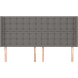  Uzglavlje s ušima tamnosivi 163x16x118/128 cm od tkanine | shoptok.hr