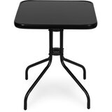Multi Garden kvadratni vrtni stol 60 cm stol od kaljenog stakla za vrtnu terasu, balkon, crni | shoptok.hr