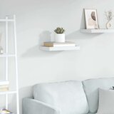  Plutajuća zidna polica boja hrasta i bijela 40x23,5x3,8 cm MDF | shoptok.hr