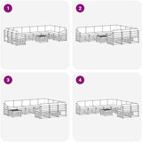  Set vanjskih sofa 11 kom. Bijela i svjetlosiva Poliester | shoptok.hr