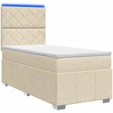 LED okvir za krevet s madracem Krem 90 x 200 cm Tkanina | shoptok.hr