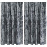  Baršunaste zavjese 2 pcs Srebrno Siva 140 x 140 cm Baršun | shoptok.hr