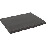 vidaXL Stenska polica temno siva 40x30x2 cm obdelana trdna hrastovina | Shoptok.si