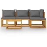  3057602 5 Piece Garden Lounge Set with Cushion Solid Acacia Wood (311854+311856) | shoptok.hr