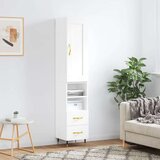  Visoka komoda bijeli 34 5x34x180 cm od konstruiranog drva | shoptok.hr
