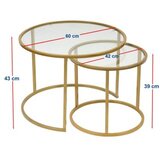 Hanah home sto za dnevnu sobu belarus 60 gold transparent | ePonuda.com
