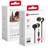 forcell Premium Sound U3 slušalke 3,5 mm mini jack črne | Shoptok.si