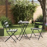 Bistro set za vrt 3 pcs Antracit Čelik | shoptok.hr