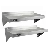 2 x KuKoo police iz nerjavečega jekla 1000 mm x 300 mm, (21571359)