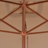 Vanjski suncobran s drvenim stupom 200 x 300 cm smeđesivi | shoptok.hr