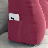  Jastuk za leđa Vinska crvena 80 x 24 x 50 cm Baršun | shoptok.hr