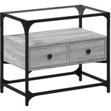Maison Chic TV omarica - TV stojalo - Televizijska omarica s stekleno ploščo siva sonoma 60x35x51 cm inž. les, (21701035) Cene