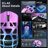 Attack Shark bežični gaming miš R3 PAW3395/Magnesium/Superlight/8KHz pooling/purple blue | Eponuda.com