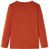  Dječja majica dugih rukava svijetla boja hrđe 140 | shoptok.hr