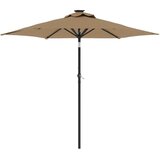  Vrtni suncobran s čeličnom šipkom smeđesivi 225 x 225 x 212 cm | shoptok.hr