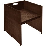  3-dijelni bistro set od poliratana s jastucima smeđi | Eponuda.ba