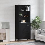 The Living Store Visoka komoda črna 69,5x34x180 cm inženirski les - Visoka Omarica, (21429720) Cene