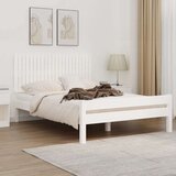vidaXL Stensko posteljno vzglavje belo 140x3x60 cm trdna borovina | Shoptok.si