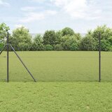 vidaXL set stupova za ogradu set od 2 siva metal, plastika 25 x 1 m | shoptok.hr