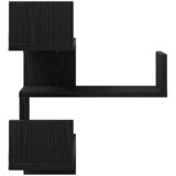  Polica na zidu s policom 2 pcs Crni hrast 40 x 40 x 49,5 cm | shoptok.hr