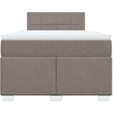 vidaXL Box spring postelja z vzmetnico taupe 120x200 cm blago, (21305067) | Shoptok.si