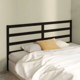  Posteljno vzglavje črno 186x4x100 cm trdna borovina, (20645608) | Shoptok.si