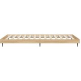 vidaXL Posteljni okvir sonoma hrast 90x200 cm inženirski les | Shoptok.si
