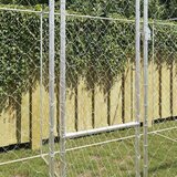 vidaXL Pasja kletka srebrna 800 x 200 x 200 cm Cinkana jeklena - - Srebrna - 75.25 - 800 x 200 x 200 cm - 2025- | Shoptok.si
