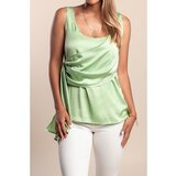 Fenzy Top Od Imitacije Satena, Svijetlozelene Boje | shoptok.hr