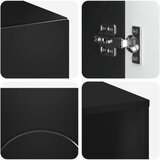  Set ormarića za kupaonicu 3 kom. Crna Prerađeno drvo | shoptok.hr