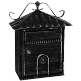  Zidni poštanski sandučić Rustico (D x Š x V: 285 x 115 x 350 mm, Crna, Plemeniti čelik) | shoptok.hr