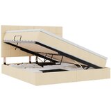  LED krevet za pohranu s madracem Krema 160 x 200 cm Tkanina | shoptok.hr