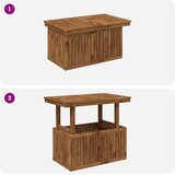  Stolić za kavu u vrtu od čvrstog akacije, visina prilagodljiva | shoptok.hr