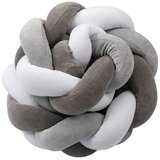 Bubaba Ogradica pletenica za krevetić, 235x15 cm sivo-bijela | Shoptok.si