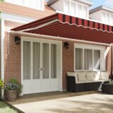  Skrovita tenda Narančasta i smeđa 600 x 350 cm tkanina | shoptok.hr