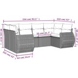 vidaXL 6-dijelni set vrtnih sofa od poliratana s jastucima smeđi | shoptok.hr
