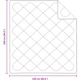  Poplun s jastukom 3 pcs Bijelo 240 x 220 cm Mikrofibra | shoptok.hr