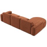 Makamii Kutna garnitura od šenila boja terakote (s lijevim kutom/s ležaljkom) Omao – | shoptok.hr