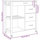  Kuhinjski kolica Jednobojno Crna | shoptok.hr