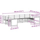  Set vanjskih sofa 7 kom. Prirodna Čvrsto drvo akacije Smeđa | shoptok.hr