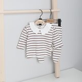 VAUVA komplekt od pamuka za bebu sa ogrlicom: pantalone sa stopicama i majica dugih rukava - Pruge | Eponuda.com