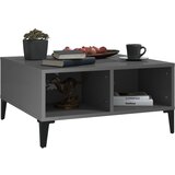  Stolić za kavu visoki sjaj sivi 60x60x30 cm konstruirano drvo | shoptok.hr