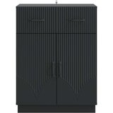  Strani šal s predalom Črna 66 x 34,5 x 87 cm Inženirski les, (5000217472) | Shoptok.si