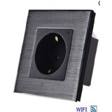 Exeshop 16a EU wi-fi wall socket al crni (tuya) ( sws004 ) Cene