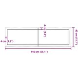 Stolna ploča svjetlosmeđa 140x40x(2-4) cm obrađena hrastovina | shoptok.hr