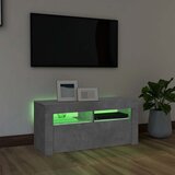 TV ormarić s LED svjetlima siva boja betona 90 x 35 x 40 cm | Eponuda.com