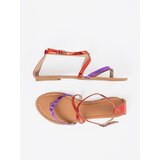 Shelvt Flat sandals with purple and red straps | shoptok.hr