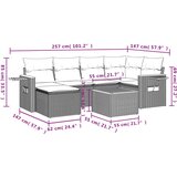 vidaXL 7-dijelni set vrtnih sofa sivi od poliratana | shoptok.hr